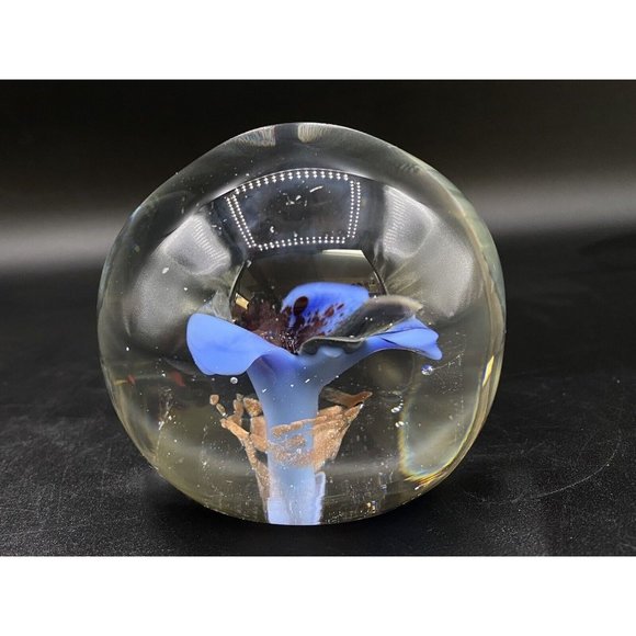 Beautiful Signed & Dated Whitehead 1998 Art Glass 3.5” Paperweight - Picture 1 of 16